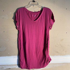 Liz Lange maternity pink short sleeve shirt, Sz XL